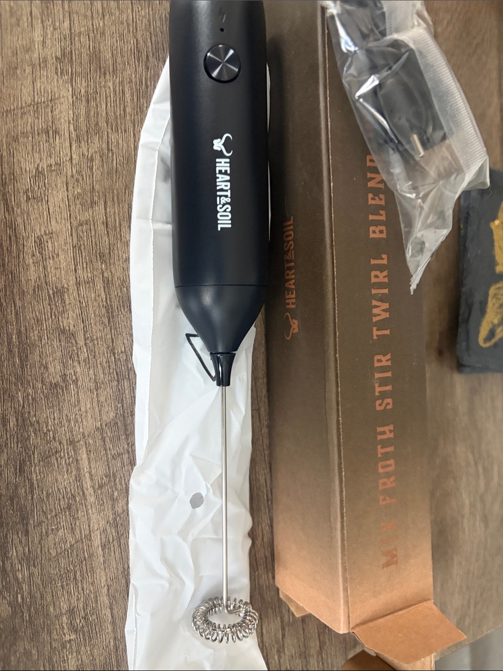 Black Milk Frother Handheld Mixer